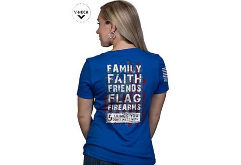 NINE LINE APPAREL 5 THINGS WOMEN'S T-SHIRT RYL BLUE