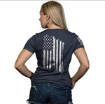 NINE LINE APPAREL AMERICA WOMEN'S T-SHIRT NAVY